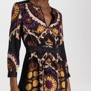 ba&sh Black Dress with Gold and Purple Accents